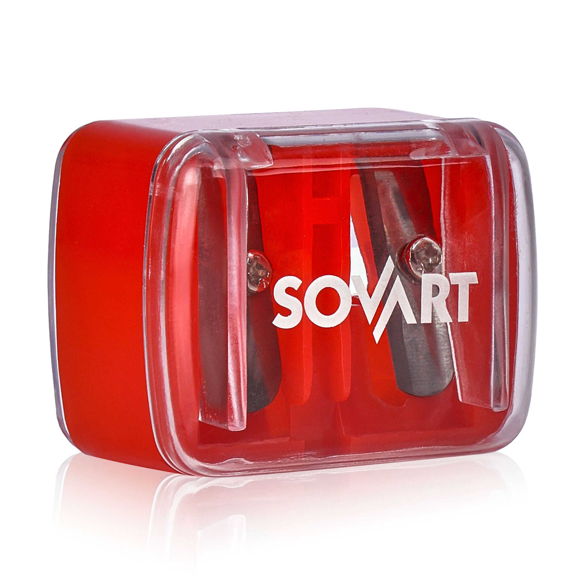 Стругачка для косметичних олівців Sovart червона